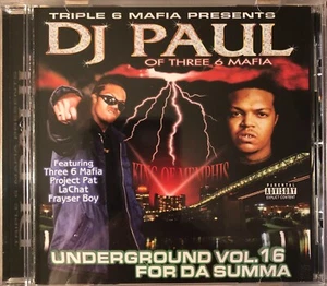 DJ Paul (Three 6 Mafia) Underground Vol 16 For Da Summa (Factory Sealed CD 2002) - Imagen 1 de 2