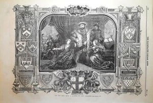 Stampa antica ILL MAY DAY ENRICO VIII Caterina d'Aragona 1860 Antique print - Picture 1 of 1
