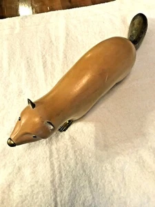 Frederick Cooper Vintage Mid-Century Style Brass & Wood Otter Weasel NEW - Picture 1 of 4
