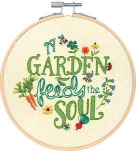 Embroidery Kit ~ Dimensions Learn-a-Craft Garden Verse with Hoop #72-76295 - Picture 1 of 3