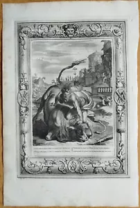 Achelous and Hercules # Original Print Picart Temple of Muses # 1732 - Picture 1 of 2