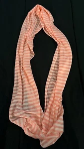 Pink Striped Justice Infinity Scarf girls/womens - Picture 1 of 3