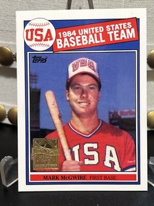 2000 Topps Baseball Mark McGwire Commemorative Rookie Reprint Team USA