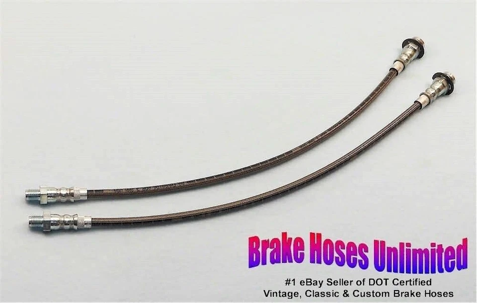 ПЕРЕДНИЕ ТОРМОЗНЫЕ ШЛАНГИ из нержавеющей стали для Ford Truck 1/2 тонны, 1946, 1947, 1948, кроме F1 - Изображение 1 из 1