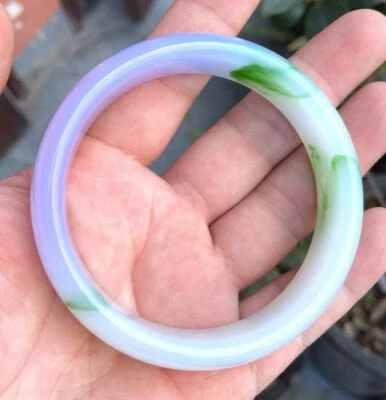 Сертификат натуральный нефрит лаванда зеленый нефрит драгоценные камни браслет 55-64 мм - Изображение 1 из 4