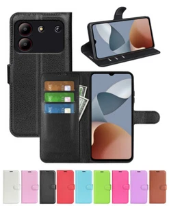 Pu leder slots Buch brieftasche Etui Schutzhülle Handyhülle Für ZTE Blade A54 - Picture 1 of 25