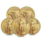 Lot of 5 - 2024 1/10 oz Gold American Eagle $5 Coin Bu