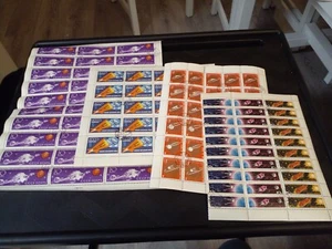 4 Full Russian SPACE STAMPS FULL SHEETS - Picture 1 of 8
