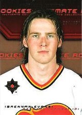 2004-05 Ultimate Collection Calgary Flames Hockey Card #44 Brennan Evans RC /350