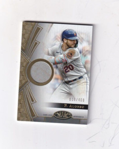 2023 PETE ALONSO TOPPS TIER ONE GU JERSEY RELIC 006/400 NEW YORK METS