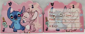 20Pc Stitch Birthday R.S.V.P. Invitations Stitch Party Supplies Decorations PINK - Picture 1 of 4