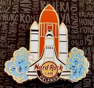 2024 HARD ROCK CAFE ORLANDO NASA SPACE SHUTTLE LAUNCH CAPE CANAVERAL LE PIN - Picture 1 of 3