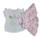 *nwt* Peppa Pig Girl's 3t 2-piece Outfit Shirt & Skirt Pink Rainbow Tie-dye Y10