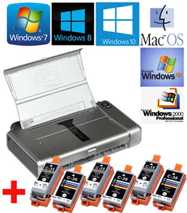 MOBILER INKJET DRUCKER CANON PIXMA IP100 F. WINDOWS 2000 XP 7 8 10 + 3x INKJET - Bild 1 von 1