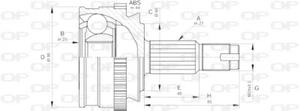 KIT GIUNTI SEMIASSE OPEN PARTS PER LANCIA KAPPA SW LANCIA KAPPA - Imagen 1 de 1