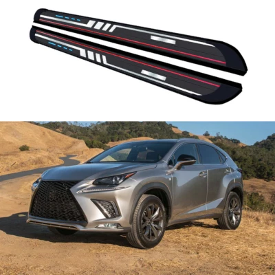 2 PIEZAS estriberas peldaños laterales para Lexus NX NX200 NX300h 2015-2021 pedales fijos Foto 1 de 4