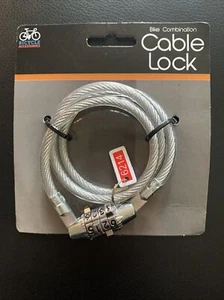 FAHRRAD 4-STELLIG KOMBI STAHLSEILSCHLOSS SCHUTZ SICHERHEITSTOR SCHUPPEN ZAUN OB581 - Bild 1 von 1