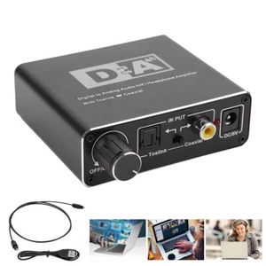 Decodificador de audio DAC de 192 KHz convertidor digital a analógico de 3,5 mm coaxial Toslink - Imagen 1 de 12