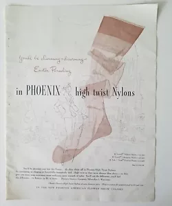 1950 Damen Phoenix High Twist Nylon Strumpfwaren Strümpfe Ostern Umzug Werbung - Bild 1 von 1