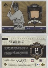 2006 SP Legendary Cuts Baseball Chronology Materials Pee Wee Reese #BC-PW HOF