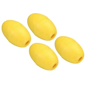 4Pcs 3.94" x 2.36" Rope Float Buoy, 190g Deep Water Floats, Yellow - Picture 1 of 5