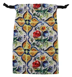 DOLCE & GABBANA Bolsa Polvo Cubierta Bolsa Estampado Floral Cordón Bolso de Zapatos 32cm x 20cm - Imagen 1 de 4