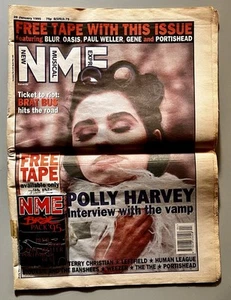 NME May 1995~PJ Harvey Cover,Free Tape,Siouxsie,Blur,Oasis & More VG Cond. - Picture 1 of 2