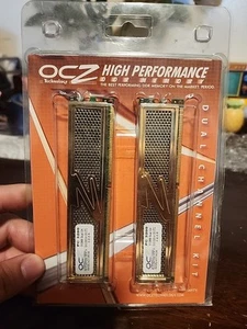 OCZ PC 3200 - 512MB DUAL CH Kit Gold Edition Gx Xtc DDR2 RAM MEMORY X 2 - Afbeelding 1 van 7
