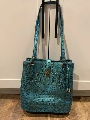 Bolso de Hombro Brahmin Mujer Cartera Melbourne Cuero Enebro Fiora Pavo Real Cubo Foto 1 de 4