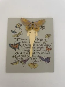 Vintage Butterfly Bookmark In Motto Card New In Original Box - Picture 1 of 5