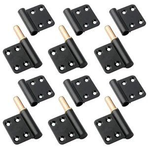 6 Pcs Lift Off Hinge Black Flag Hinges 4 Inch Lift Off Hinges Removable Door ... - Picture 1 of 9