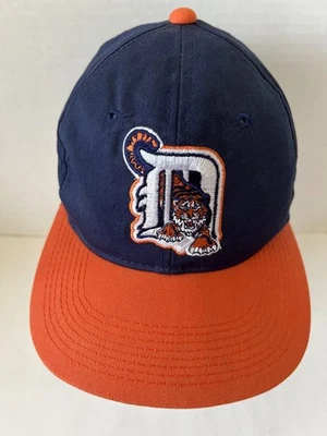 Detroit Tigers VTG SnapBack Hat Blue Orange Olde English “D” Logo - Image 1 of 4