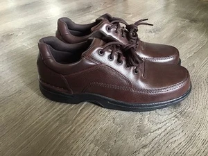 Scarpe Rockport uomo taglia 12 M Ridgefield Eureka passeggio pelle marrone stringate - Foto 1 di 11