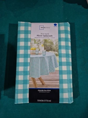 Mantel redondo PEVA Mainstays 70 pulgadas ¡Nuevo reutilizable! Foto 1 de 2