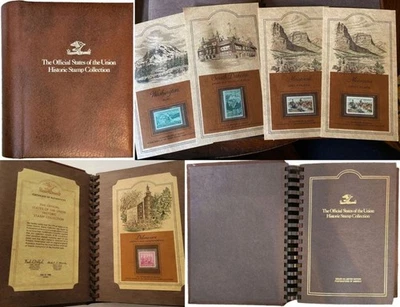 States of The Union Historic Stamp Collection Album COA 1980 all 50 States - Image 1 of 4