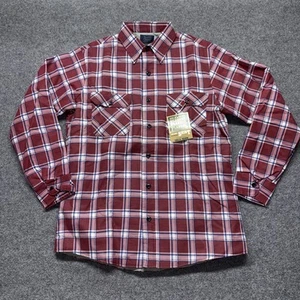 NWT Vintage Sears Flannel Shirt Perma Prest Quilt Lined Mens Large Tall USA Made - Picture 1 of 11