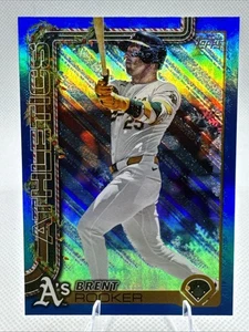 2025 Topps Holiday Blue Foil Glitter Brent Rooker H147 - Picture 1 of 3