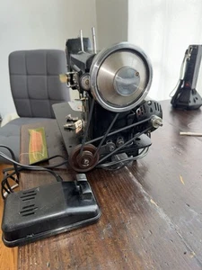 Restored Monster Necchi Sewing Machine. Reduction Pulley. Leather Canvas. RT5 - Picture 1 of 18