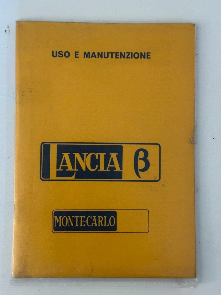 ORIGINALE!!! Libretto uso e manutenzione LANCIA Beta Montecarlo - Immagine 1 di 1