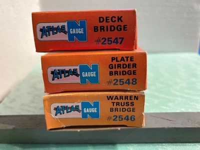 Lot of 3: N Scale Atlas Warren Truss, Deck & Plate Girder Bridges (25-842) - Image 1 of 4