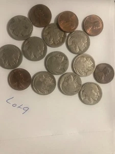 Mixed lot of pennies, buffalo circulated and Mankiller quarter - Picture 1 of 6