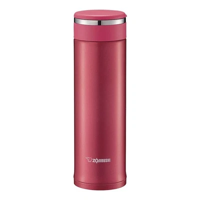 ZOJIRUSHI SM-JE48-RC GARRAFA DE ÁGUA, PARAFUSO, CANECA DE AÇO INOXIDÁVEL, 16,2 FL OZ, VERMELHO CLARO - Imagem 1 de 4