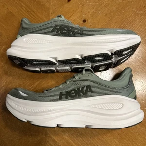 Men’s Hoka One One Bondi 9 Sneakers Sea Moss Eucalyptus 1162011/SSSC Sz 9D NEW - Picture 1 of 6