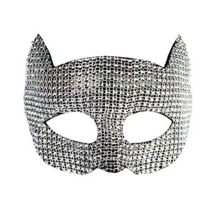 Rhinestone Cat Eye Mask Women's Bling Crystal Royal Venetian Fetish Masquerade * - Picture 1 of 20