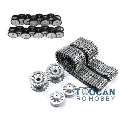 Metal Tracks Wheels for HengLong 1/16 RC Tank 3818 Tiger 1 3819 Panther Model - Image 1 of 3