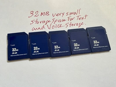 TARJETA DE MEMORIA SD de marcas genéricas de 32 mb 5 piezas para dispositivos SD antiguos, cámaras, PDA Foto 1 de 3