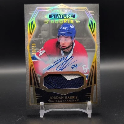 Jordan Harris Design Variant Rookie Patch Auto Upper Deck Stature  18/20 - Image 1 of 2