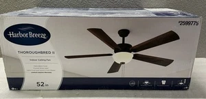 Harbor Breeze thoroughbred ll 52-in Matte Black Indoor Ceiling - Picture 1 of 4
