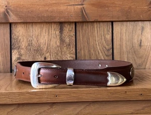 Jos A Bank Gürtel Größe 32 Braun Leder Conchogürtel - Bild 1 von 7