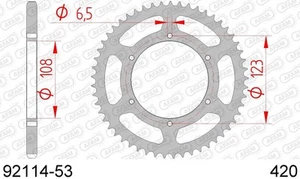 CORONA AFAM 92114-53 ACC. PASSO 420 GILERA SMT 50 SUPERMOTARD 50 2011 2017 - Foto 1 di 1